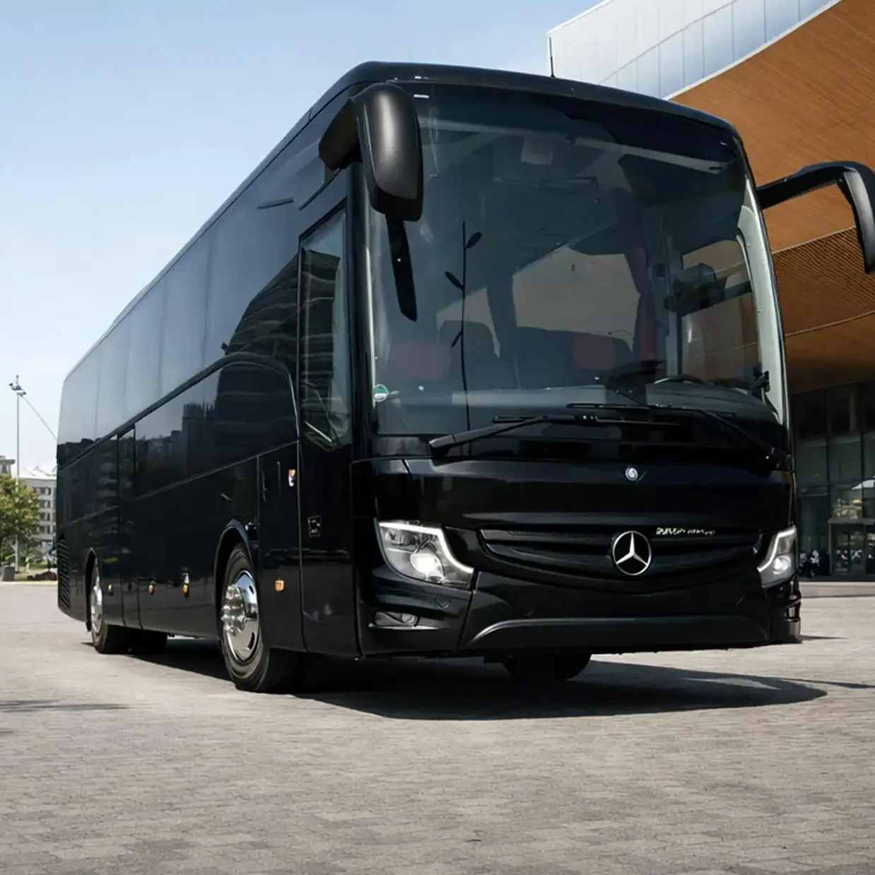 Charter bus in Helsinki